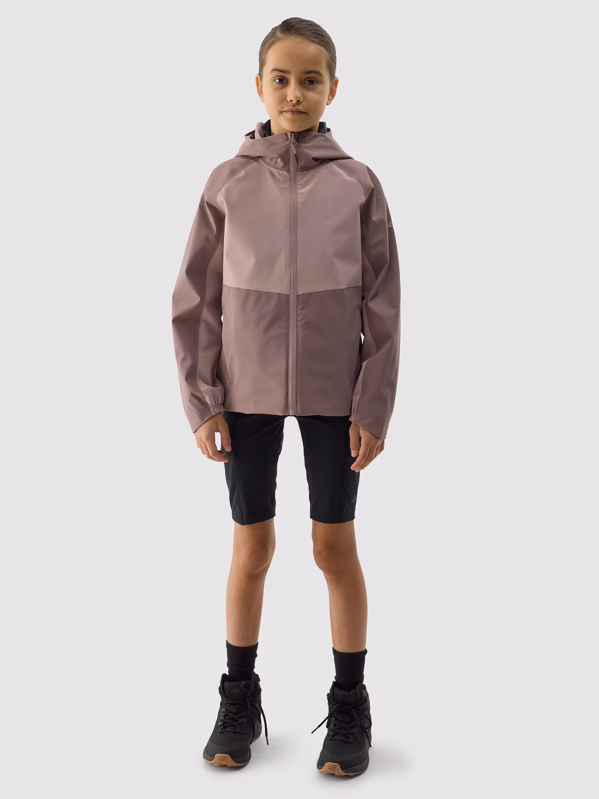 Kurtka membrana 5000 dziewczęca - brązowa