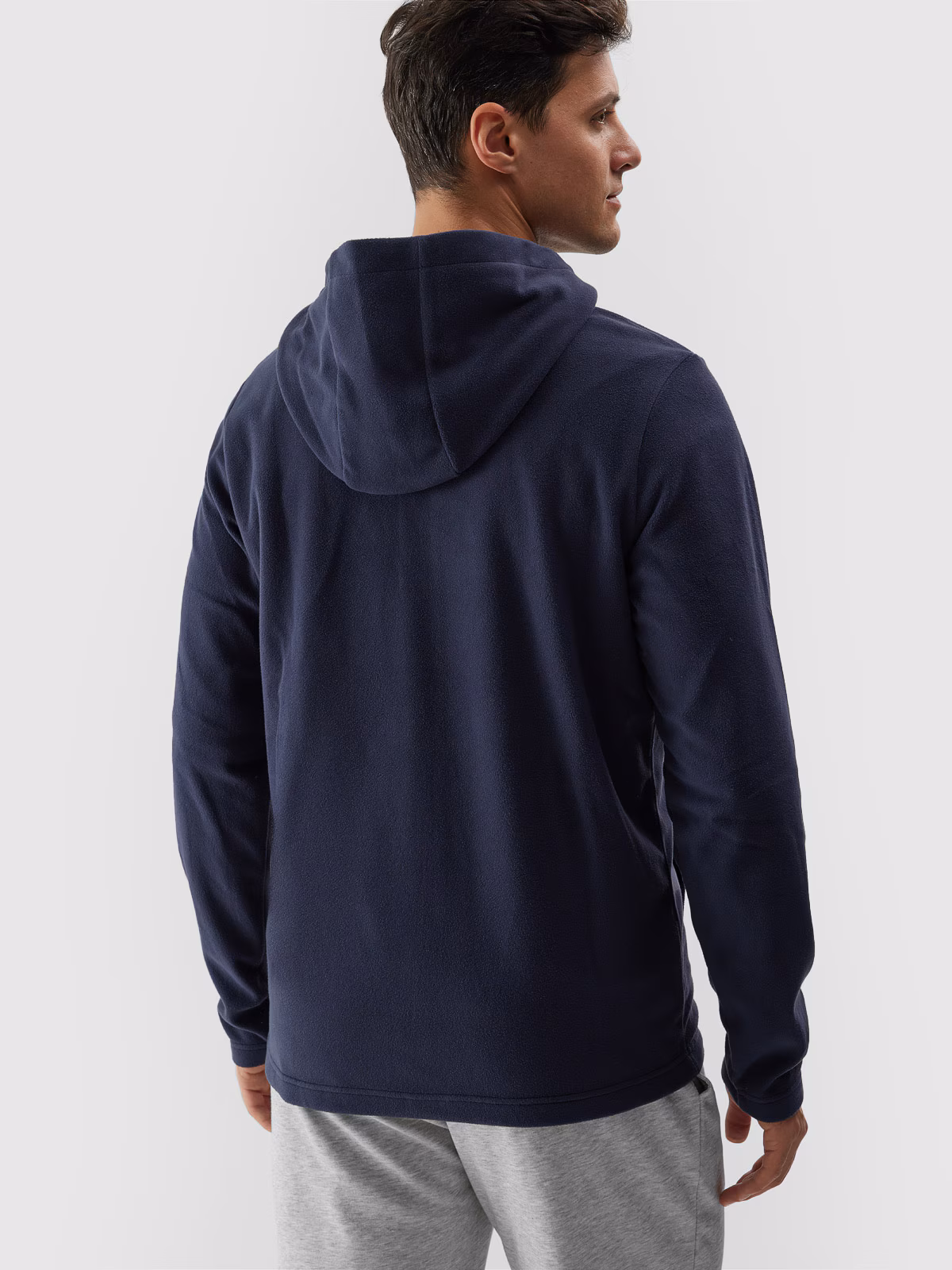 Polar z kapturem regular męski - granatowy