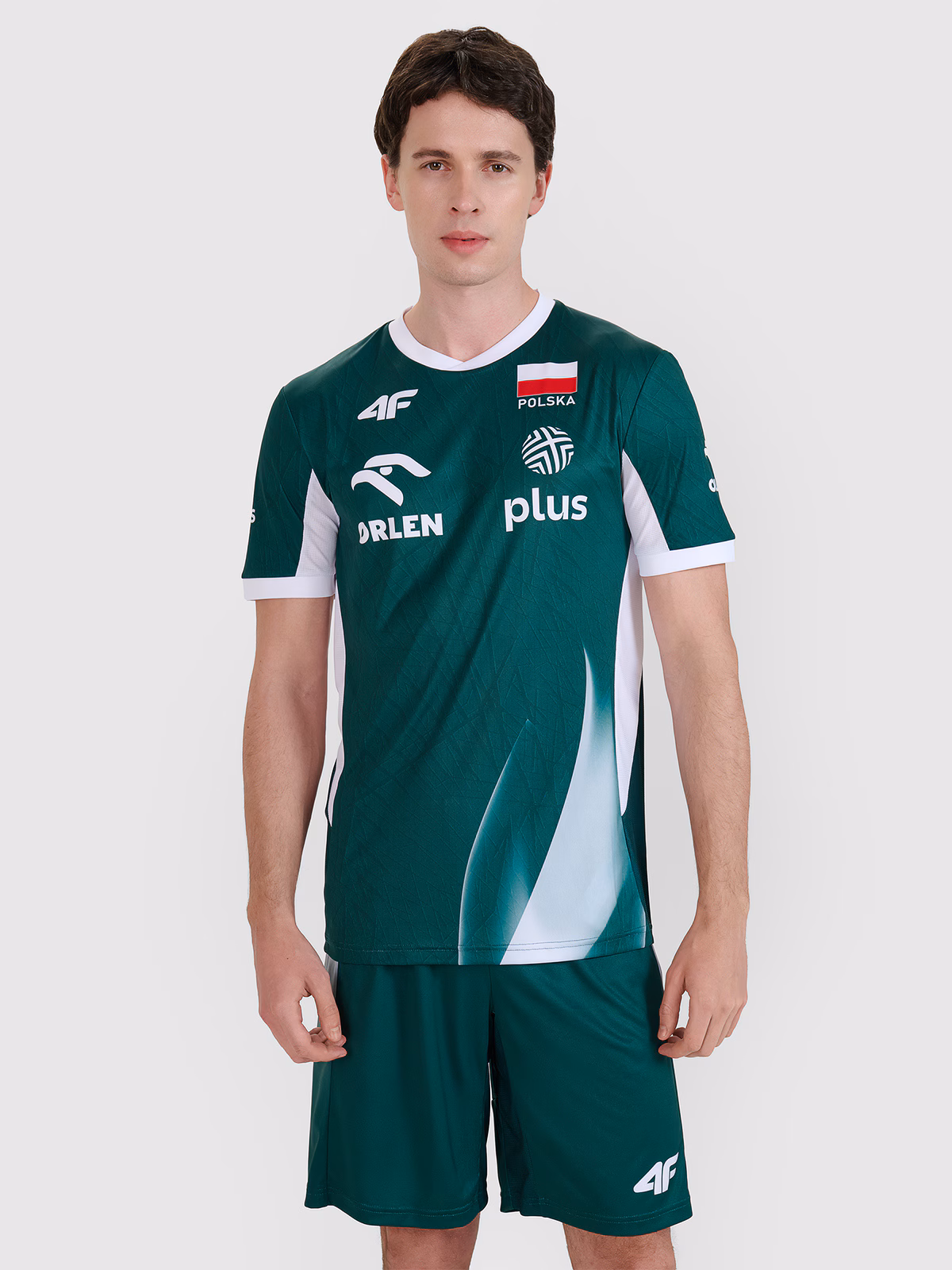 Koszulka meczowa replika domowa męska 4F x Polska Siatkówka - biała