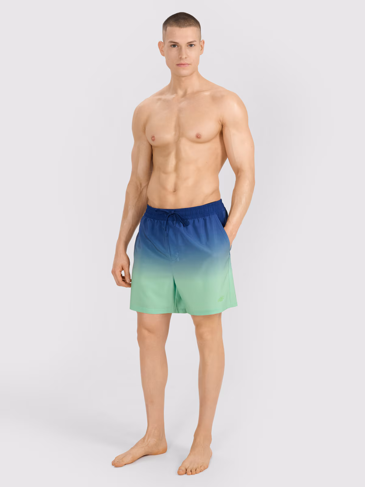 Spodenki plażowe męskie - turkusowe