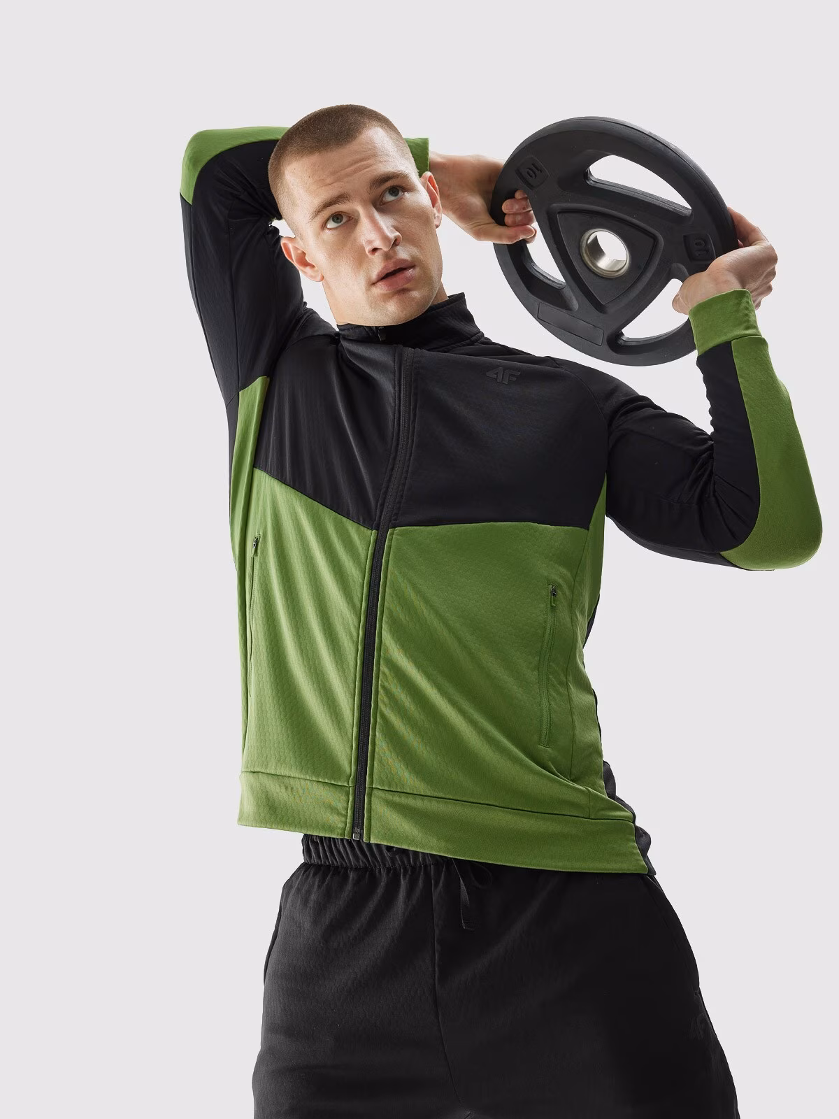 Bluza treningowa rozpinana bez kaptura męska