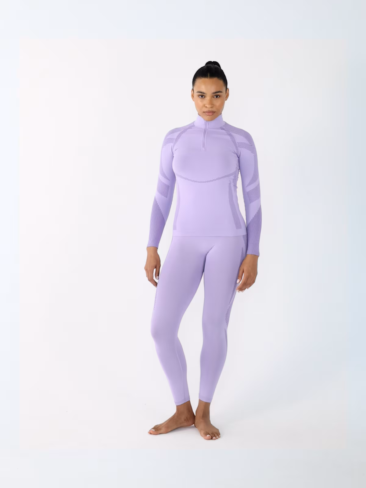 Bielizna termoaktywna bezszwowa (góra) damska - fioletowy