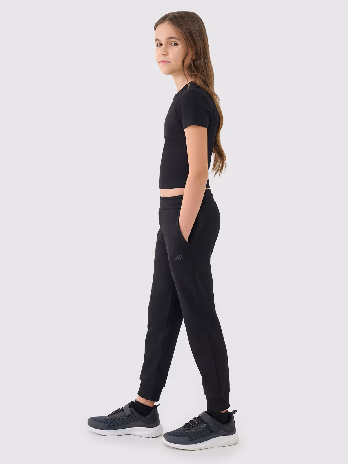 Spodnie dresowe joggery dziewczęce - różowe