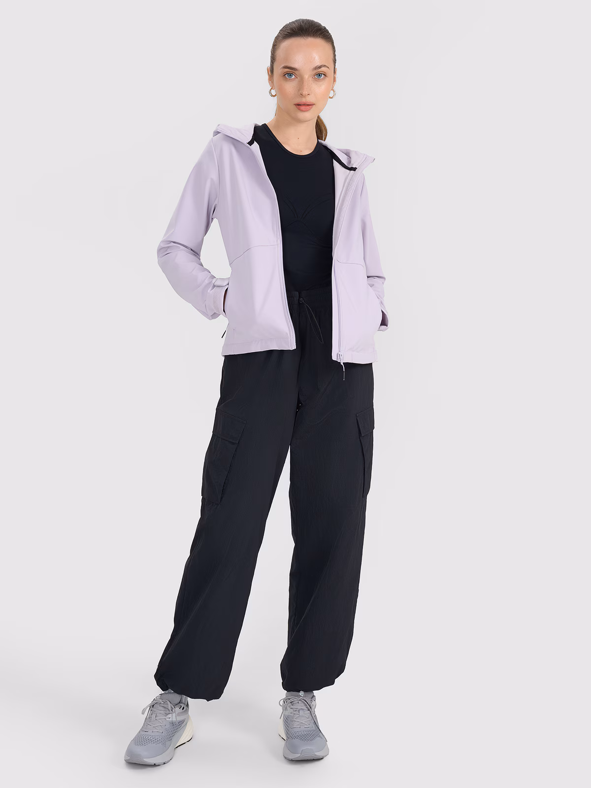 Kurtka softshell wiatroodporna membrana 5000 damska - czarna