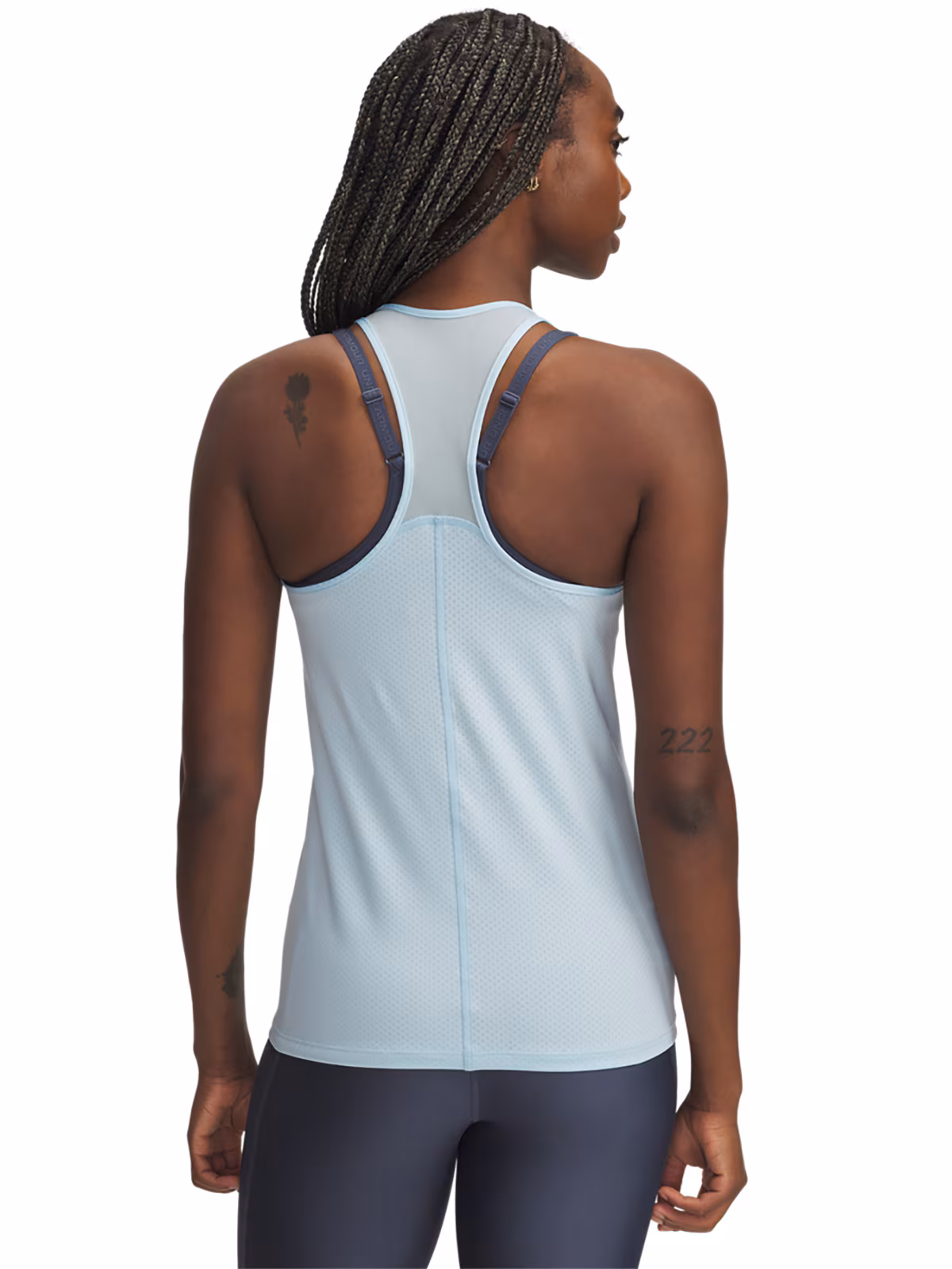 Top treningowy damski Under Armour Tech Mesh Racer Tank - niebieski
