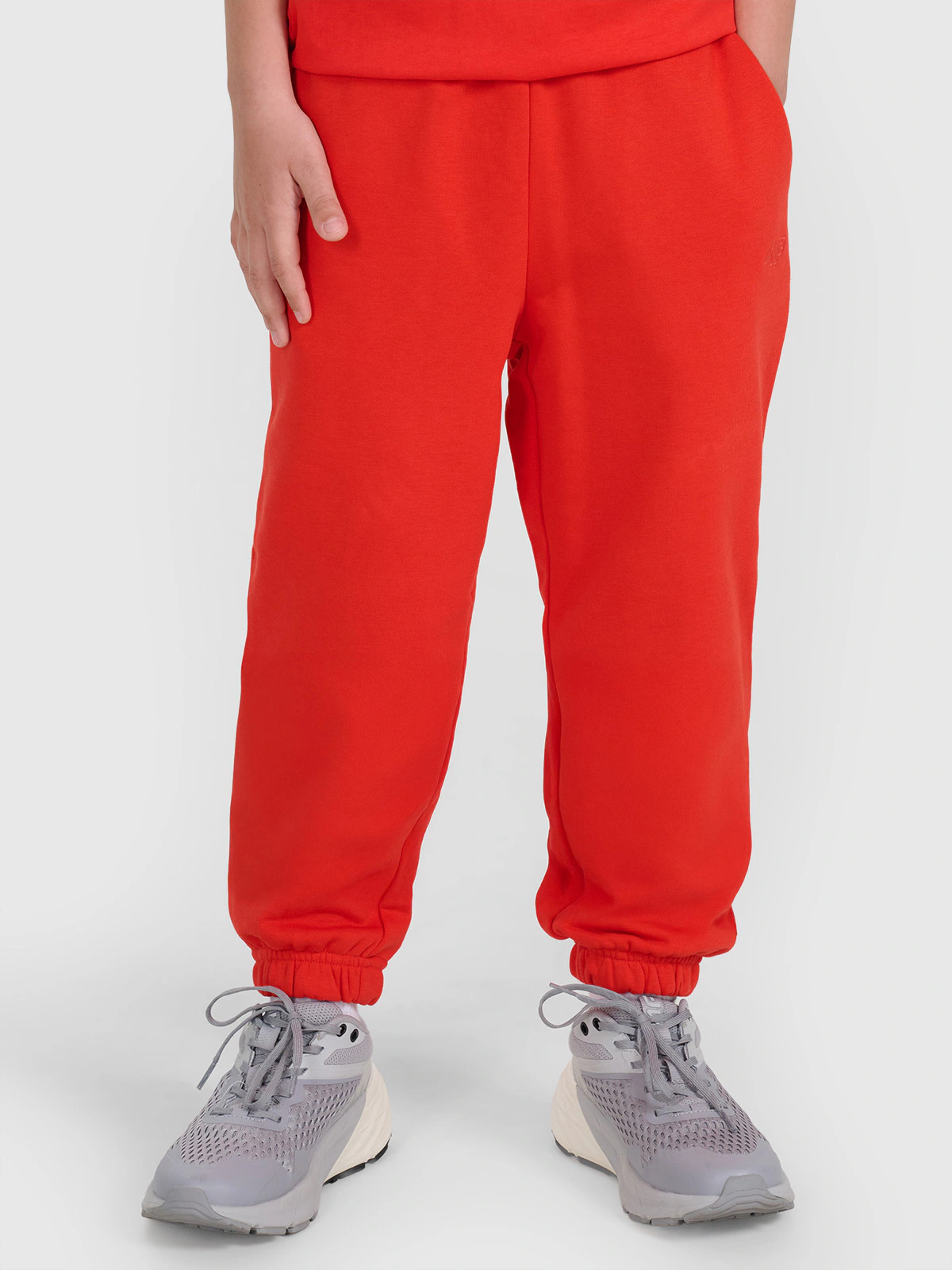 Spodnie dresowe joggery chłopięce - pomarańczowe