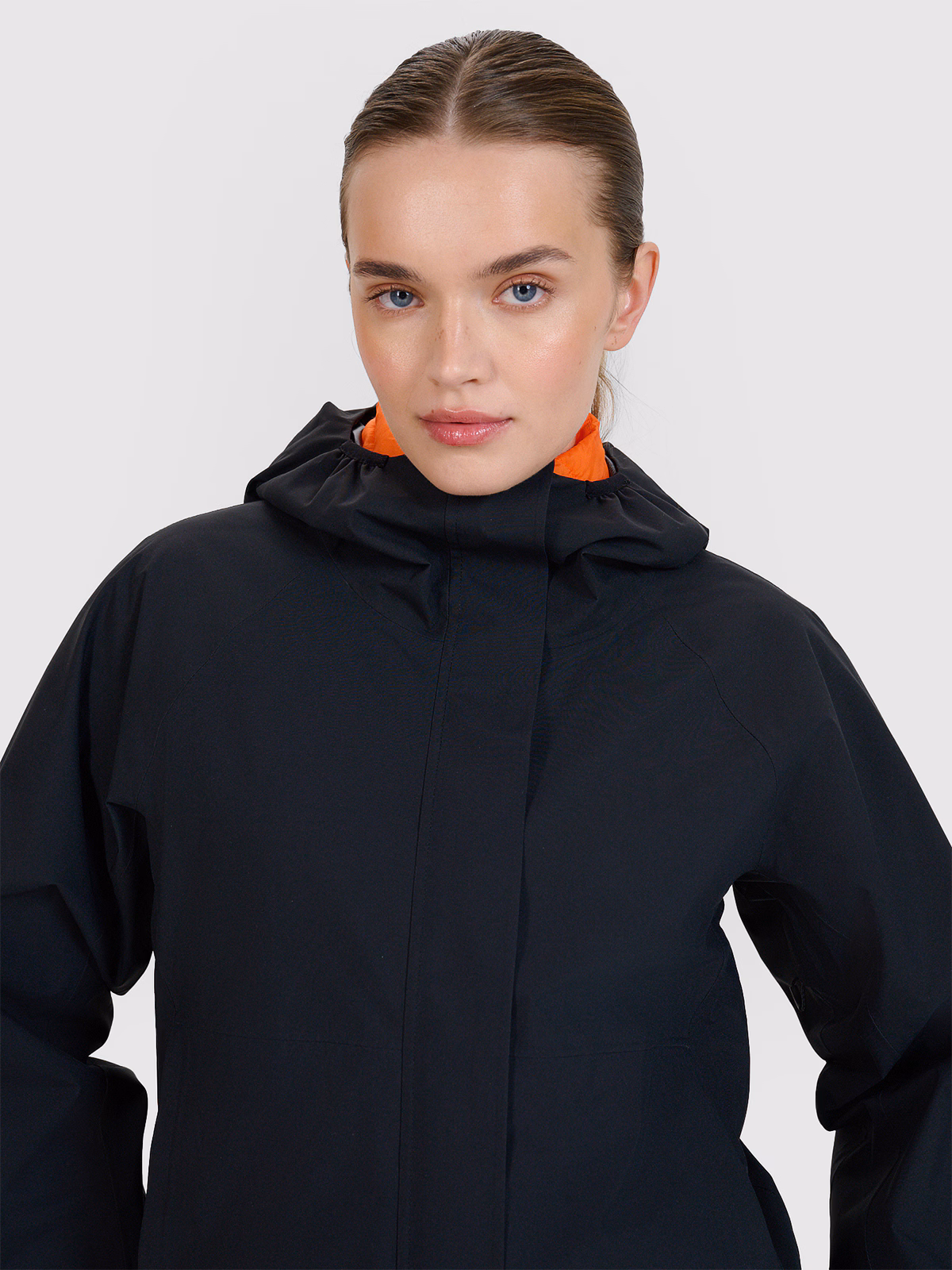 Kurtka trekkingowa membrana 15000 damska - pomarańczowa