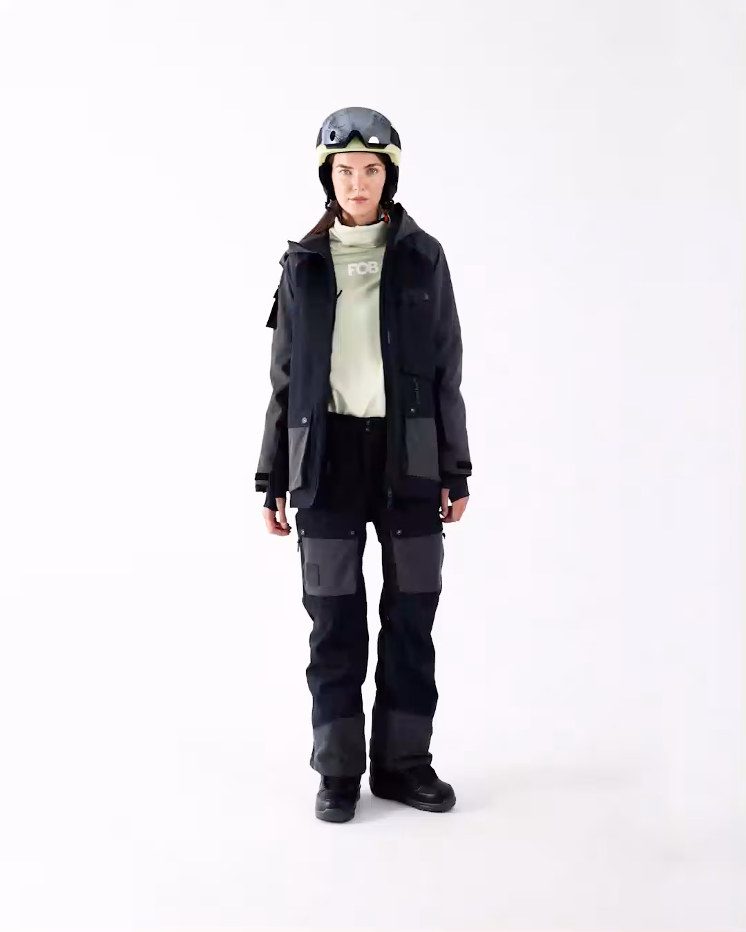 Kurtka snowboardowa membrana 10000 damska - czarna