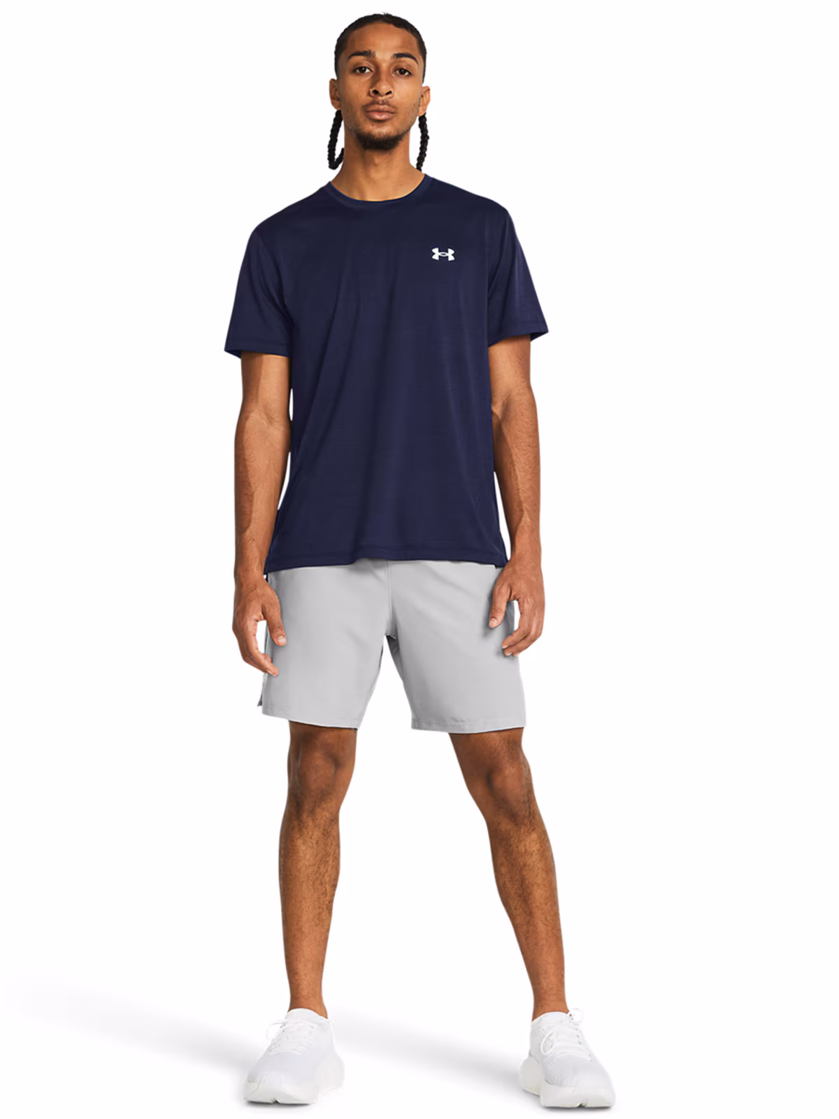 Spodenki do biegania męskie Under Armour UA Launch 7'' Unlined Shorts - szare