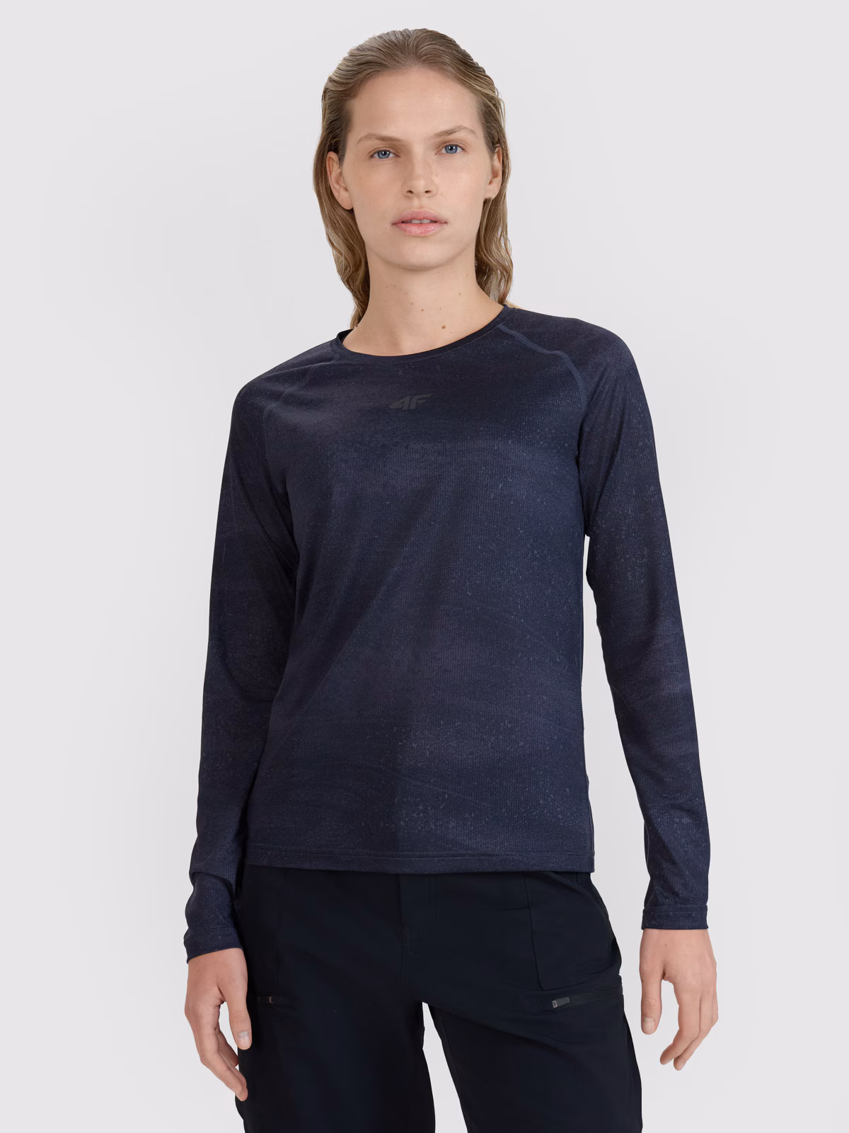 Longsleeve rowerowy szybkoschnący damski - czarny