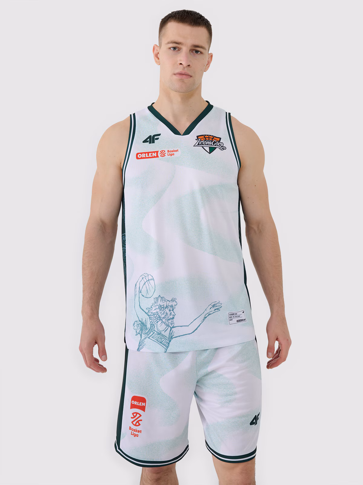 Koszulka meczowa replika domowa z sezonu 2024/25 męska 4F x PLK - Zastal Zielona Góra - multikolor