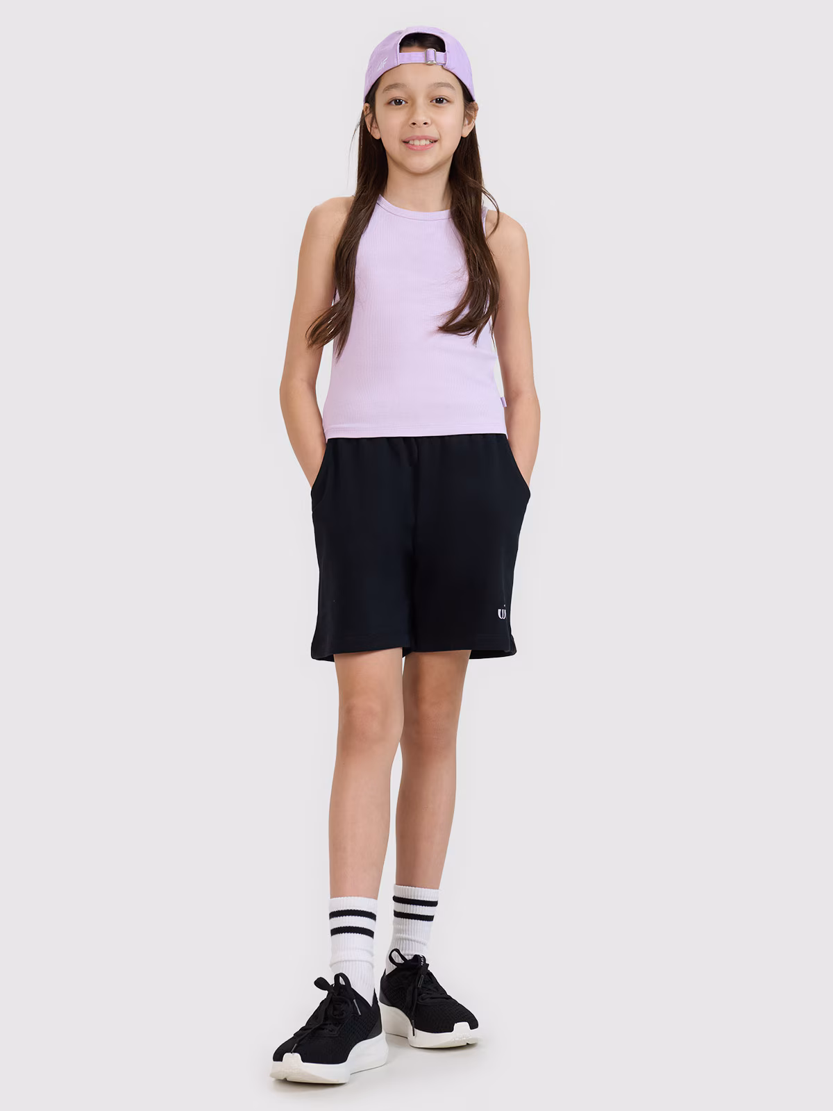 Spodenki dresowe dziewczęce - czarne