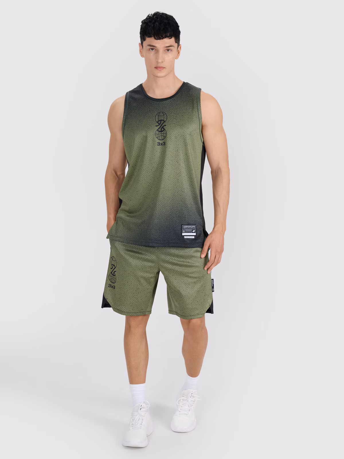 Spodenki do koszykówki szybkoschnące męskie - multikolor