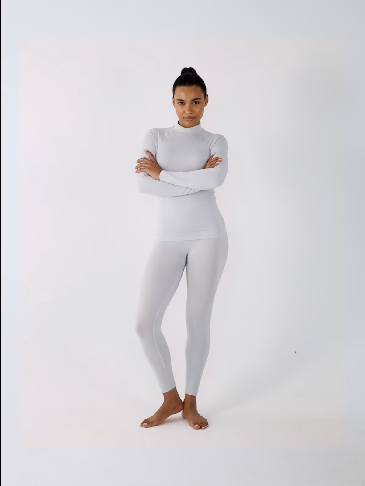 Bielizna termoaktywna bezszwowa (dół) damska - szara