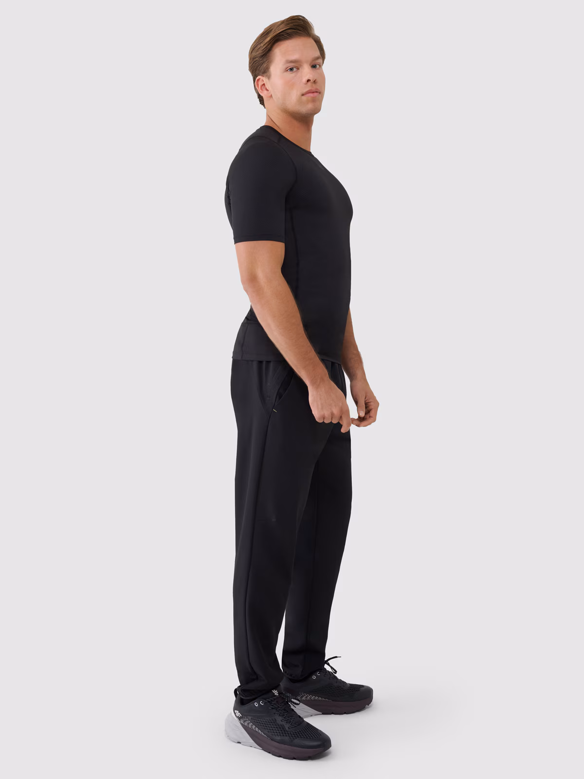 Koszulka treningowa szybkoschnąca męska - czarna