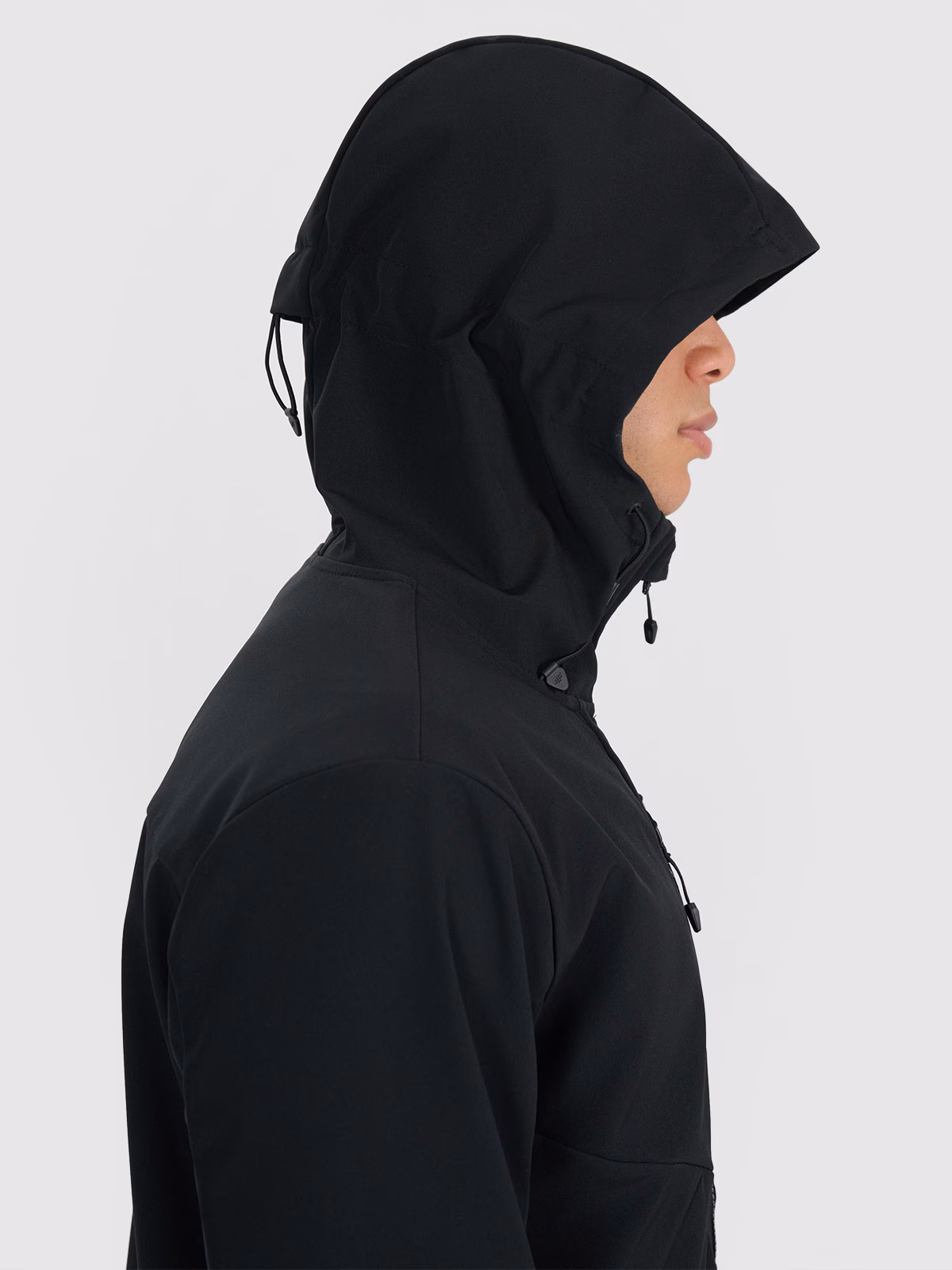 Kurtka softshell wiatroodporna membrana 8000 męska - czarna