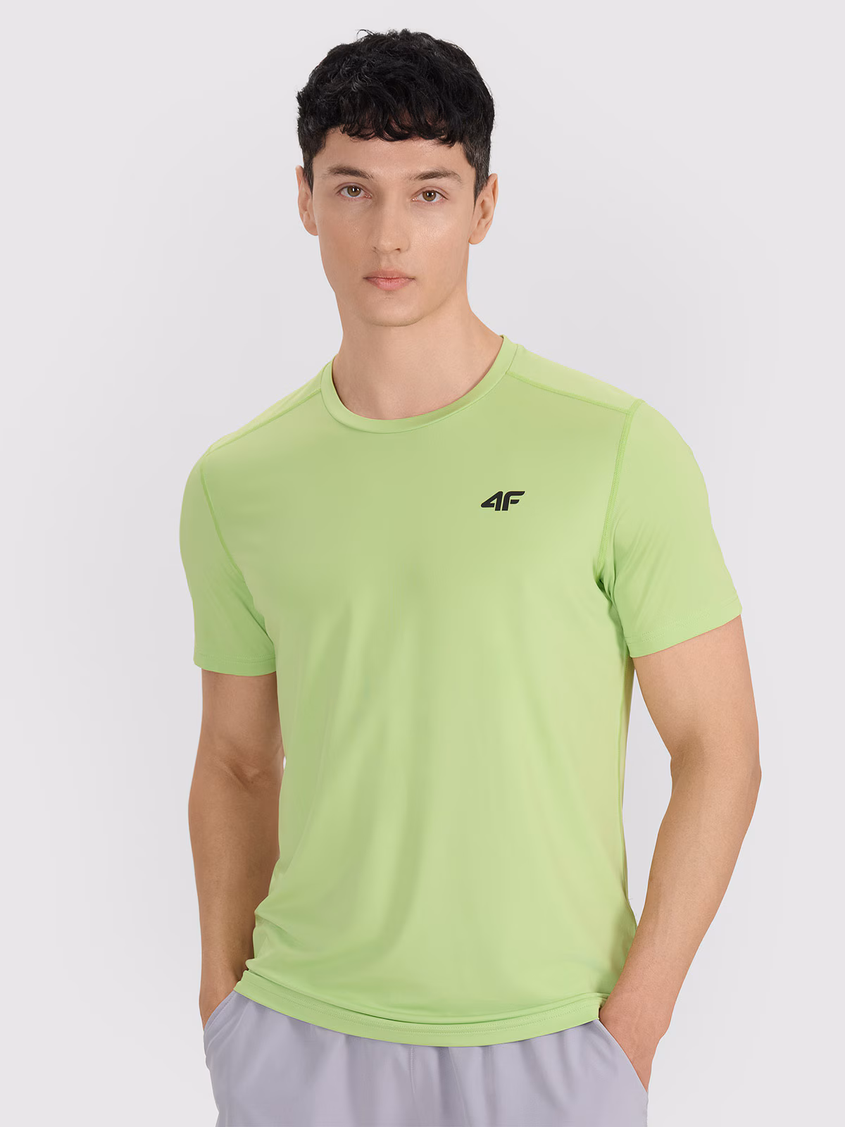 Koszulka treningowa szybkoschnąca męska - turkusowa