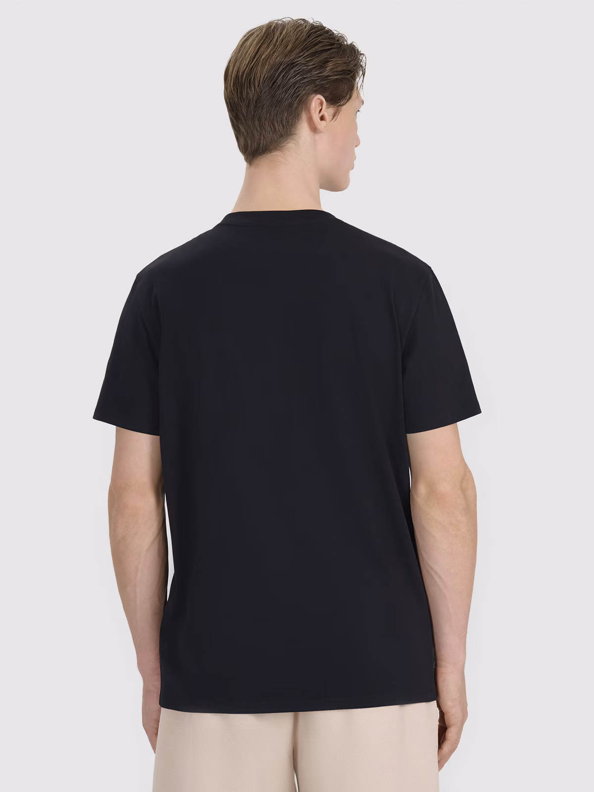 T-shirt regular z nadrukiem męski - granatowy