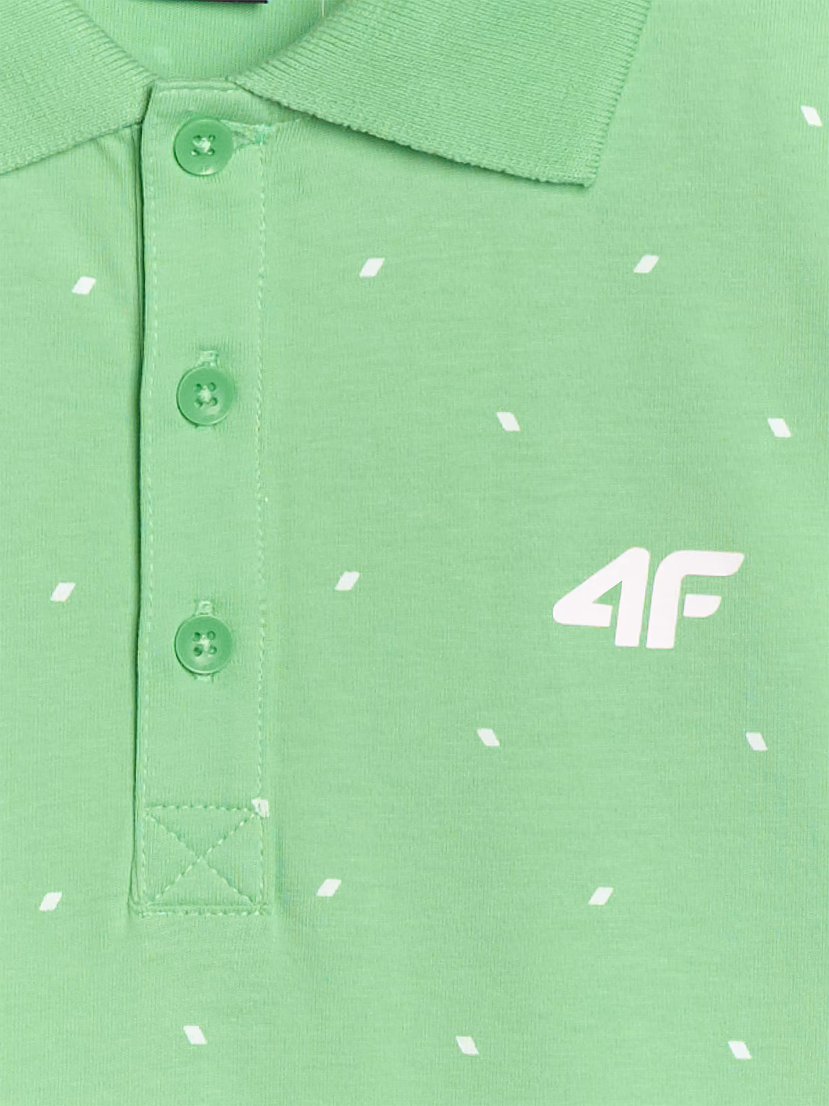 Koszulka polo regular z nadrukiem męska - biała