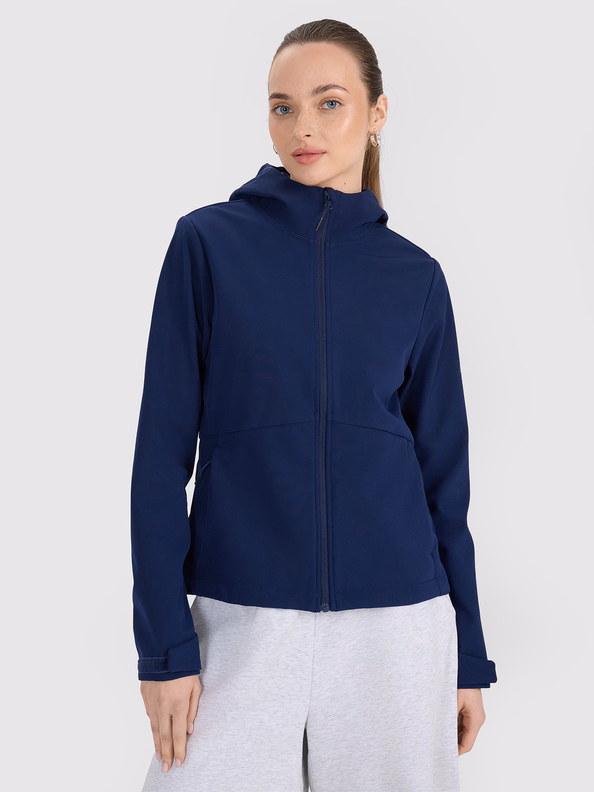 Kurtka softshell wiatroodporna membrana 5000 damska - czarna