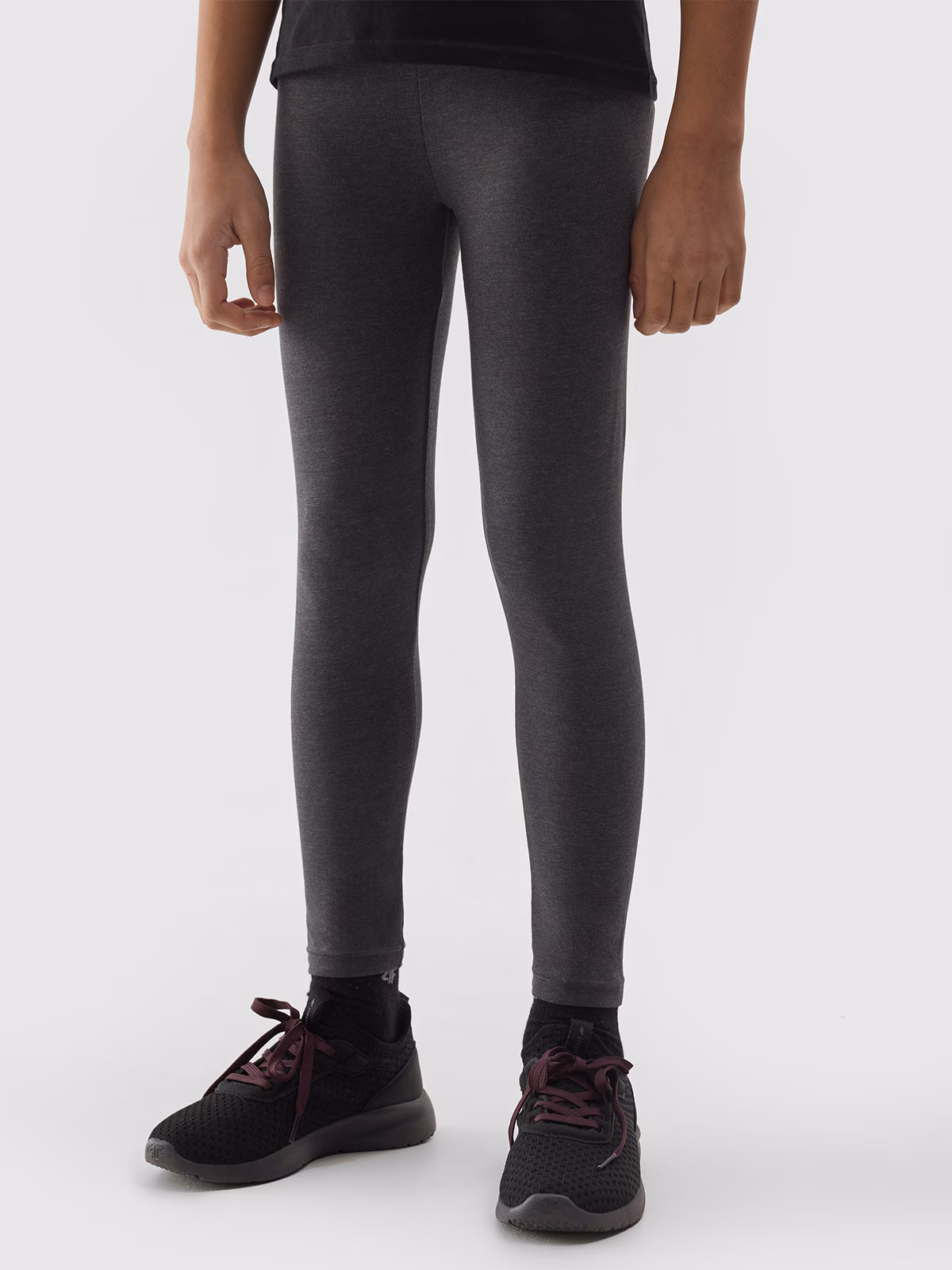 Legginsy dzianinowe dziewczęce - szare