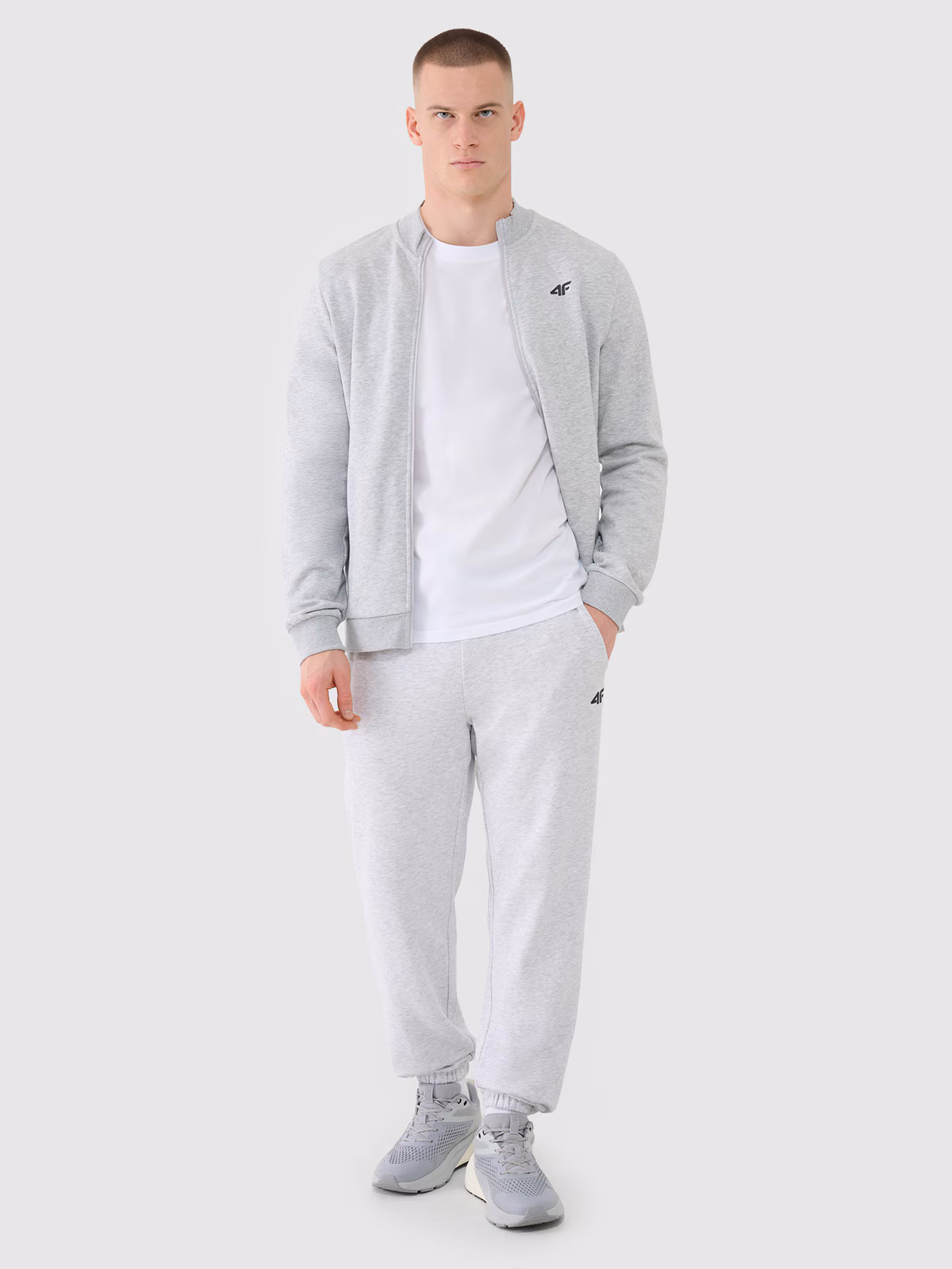 T-shirt regular gładki męski - czarny