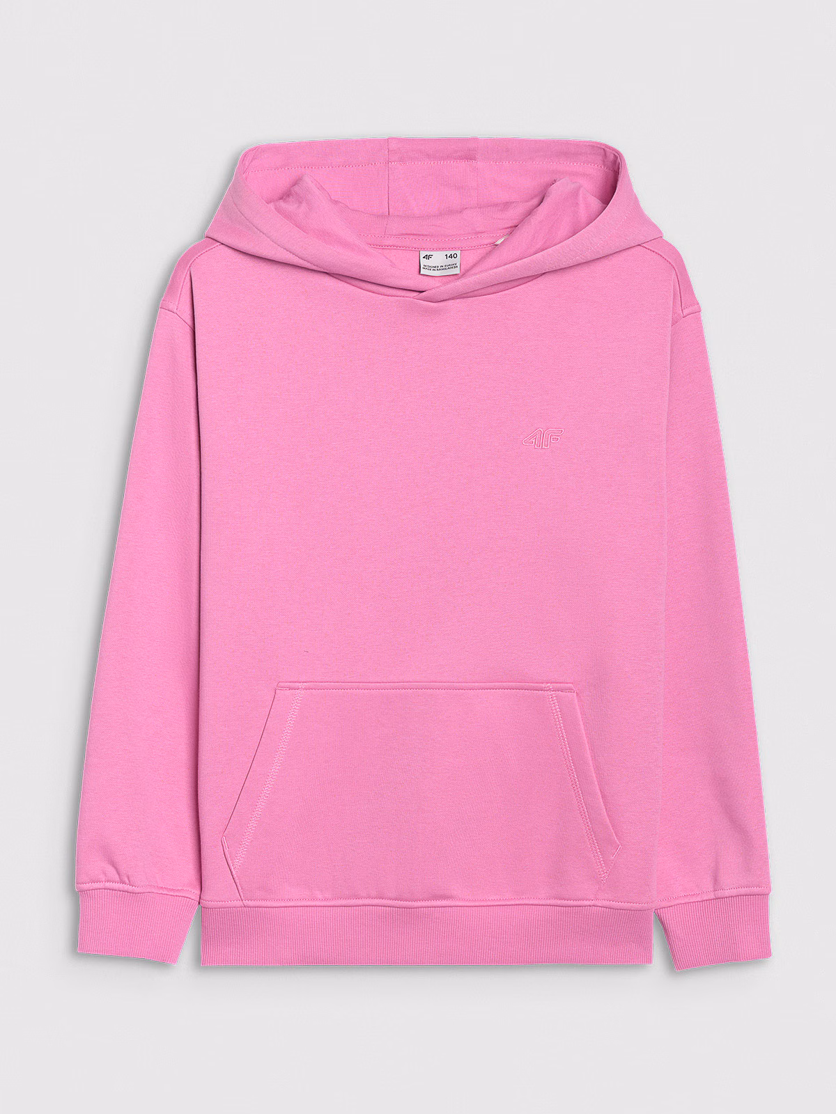 Bluza dresowa nierozpinana z kapturem dziewczęca - fioletowa