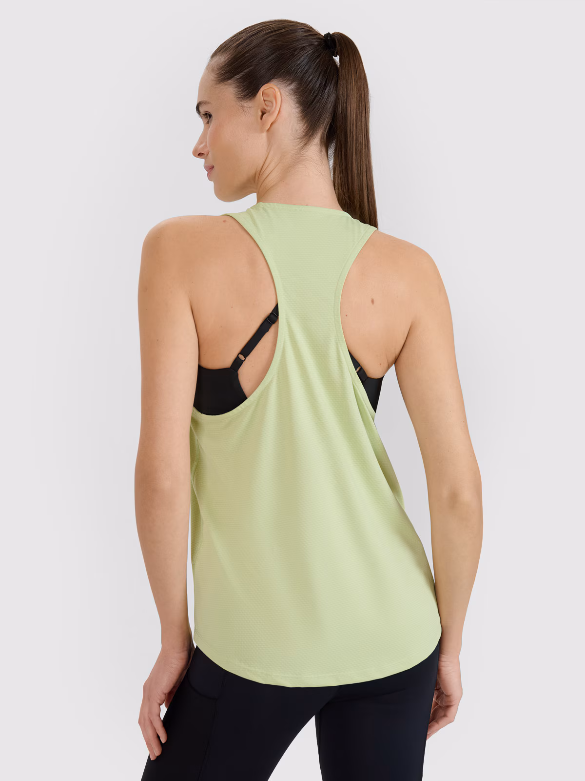 Top treningowy oversize szybkoschnący damski - zielony