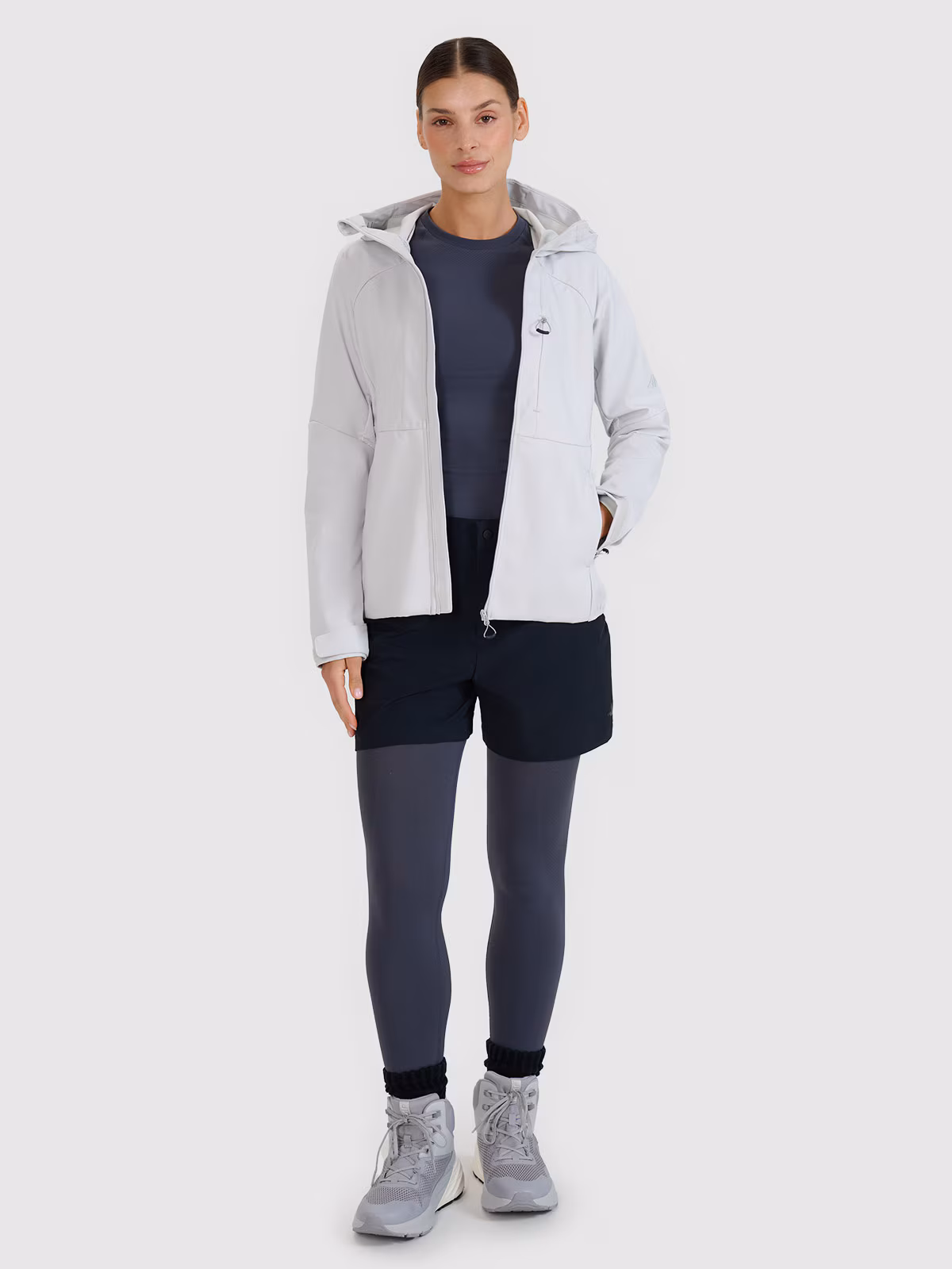 Kurtka softshell wiatroodporna membrana 10000 damska - czarna