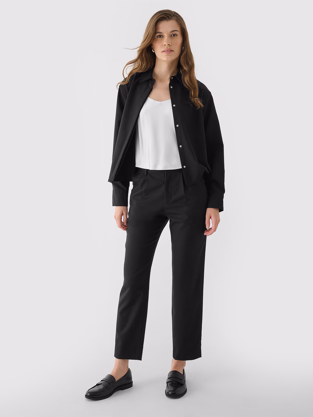 Spodnie tkaninowe z wełną damskie Outhorn - czerwone