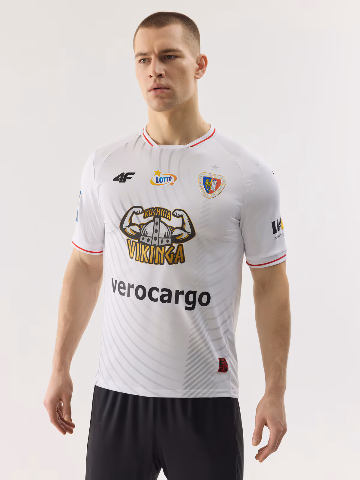 Koszulka klubowa wyjazdowa z sezonu 2023/24 męska 4F x Piast Gliwice - biała