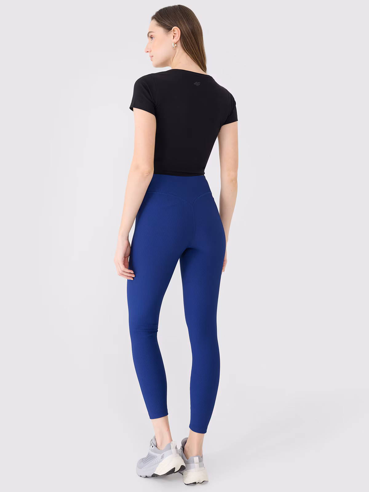 Legginsy dzianinowe damskie - granatowe