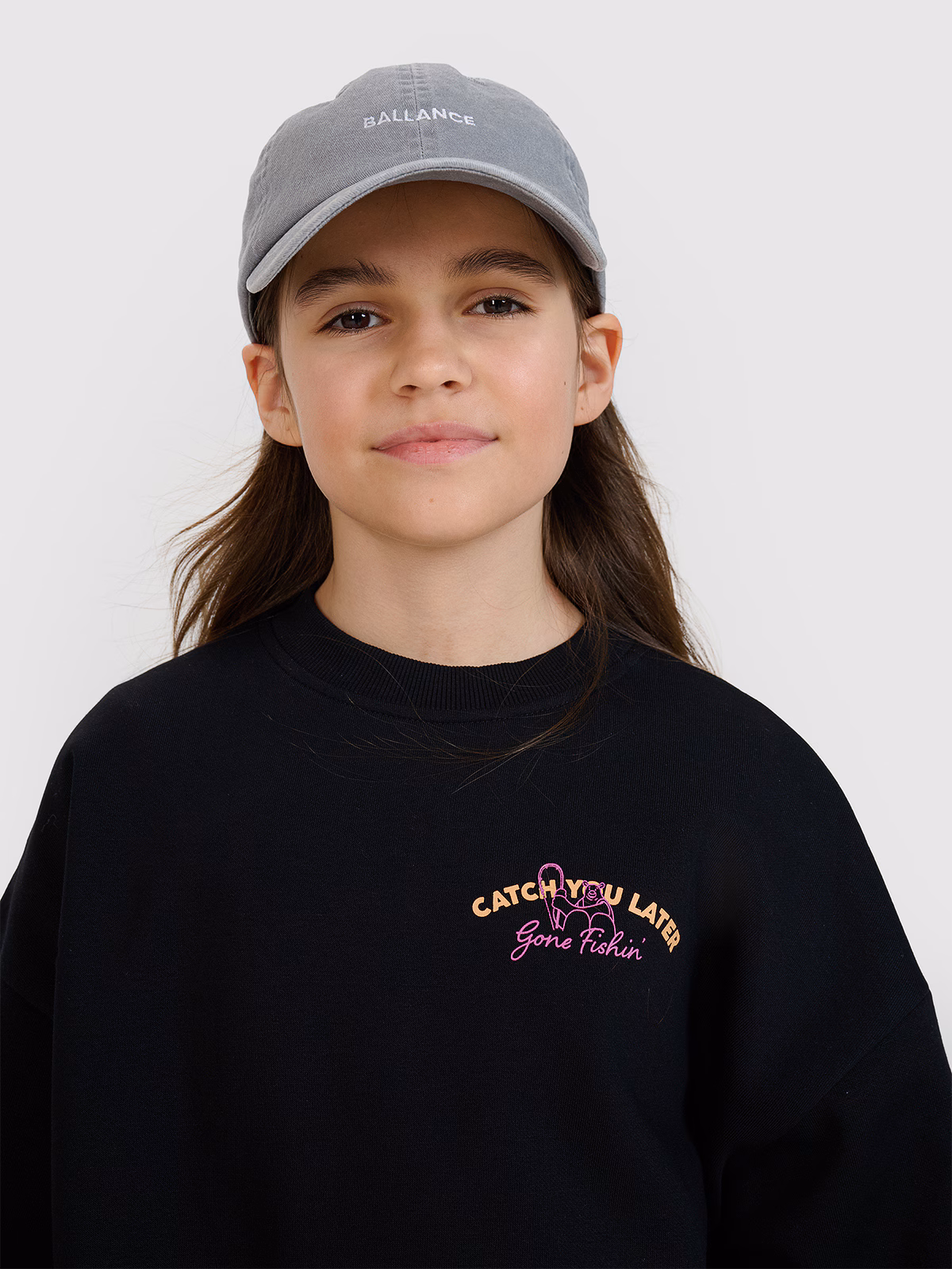 Bluza dresowa nierozpinana bez kaptura dziewczęca - różowa