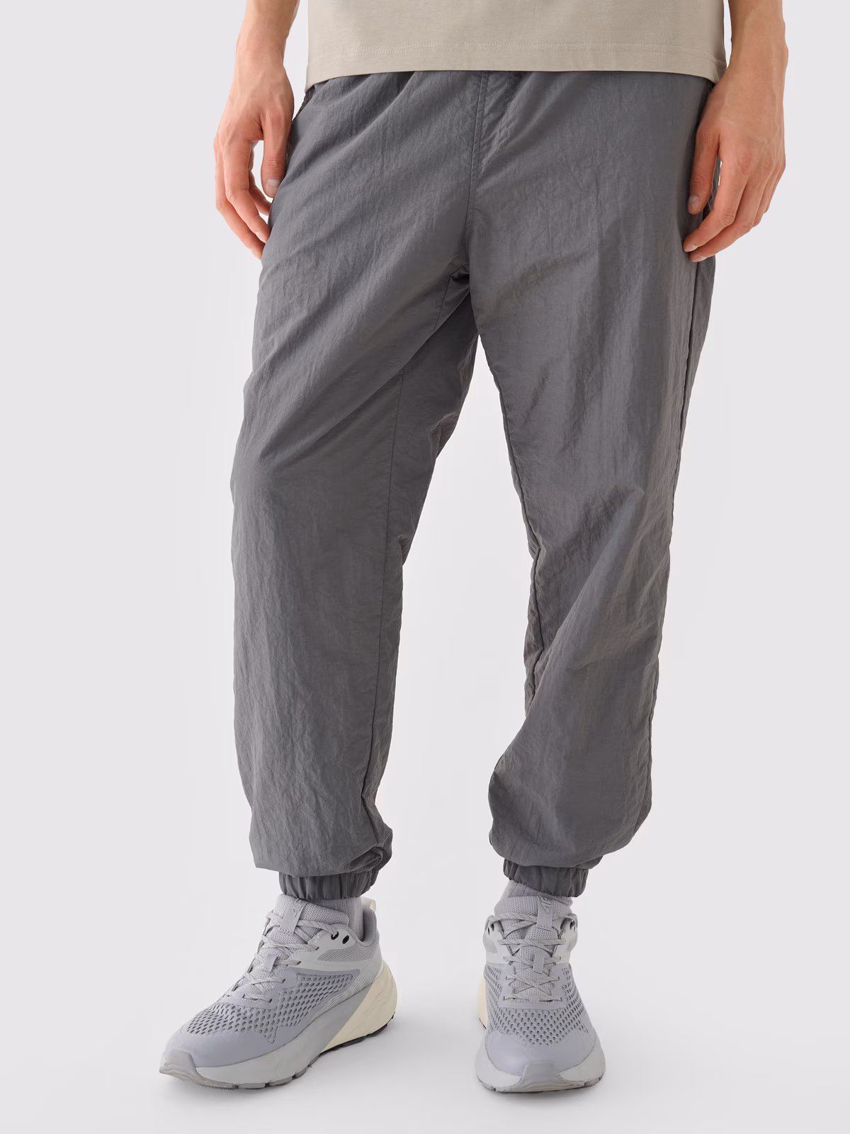 Spodnie z tkaniny ripstop męskie Outhorn - szare