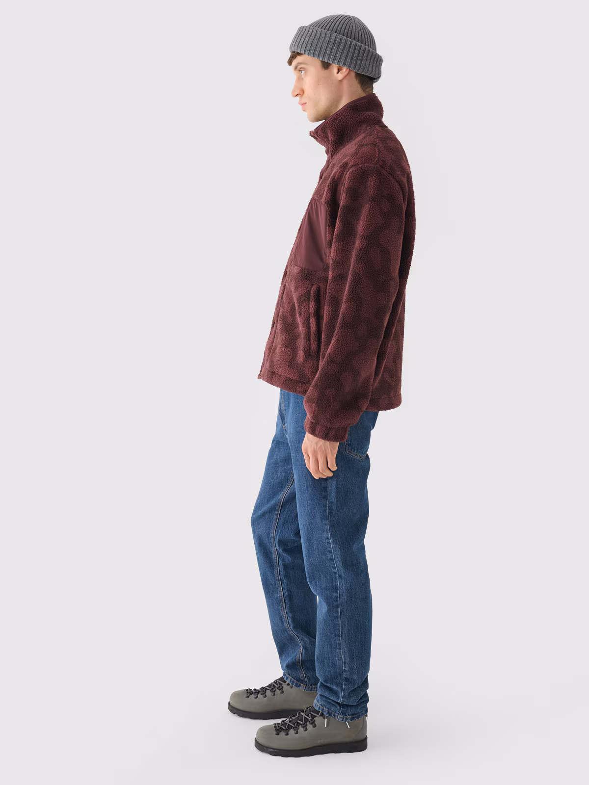 Polar sherpa rozpinany ze stójką męski Outhorn - granatowy