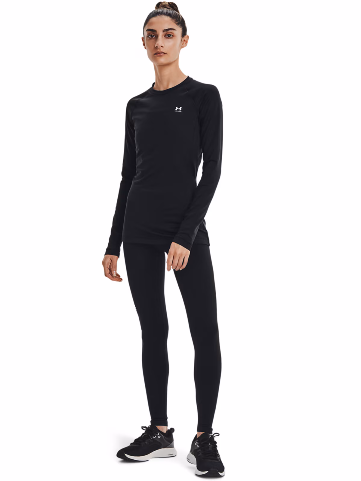 Bielizna treningowa termoaktywna (góra) damska Under Armour UA CG Authentics Crew - czarna