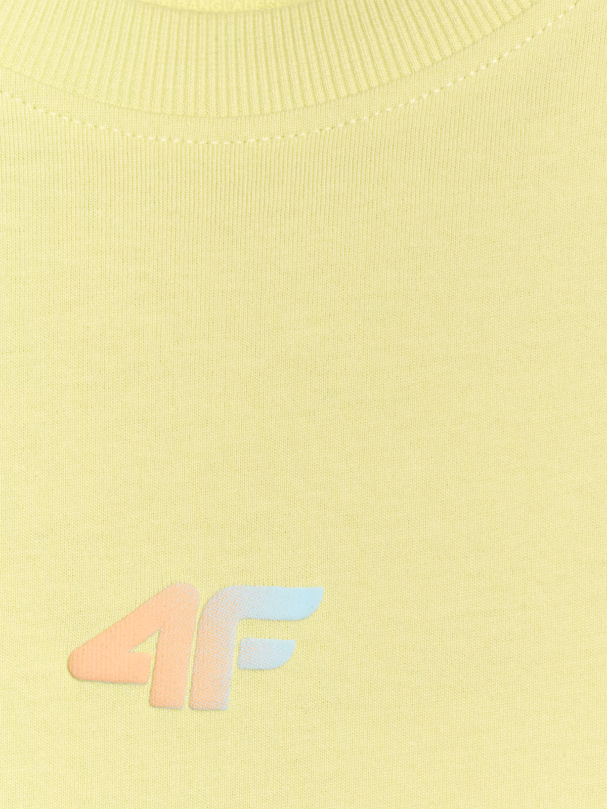 T-shirt oversize z nadrukiem damski - żółty