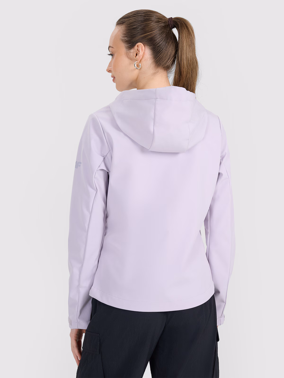 Kurtka softshell wiatroodporna membrana 5000 damska - czarna