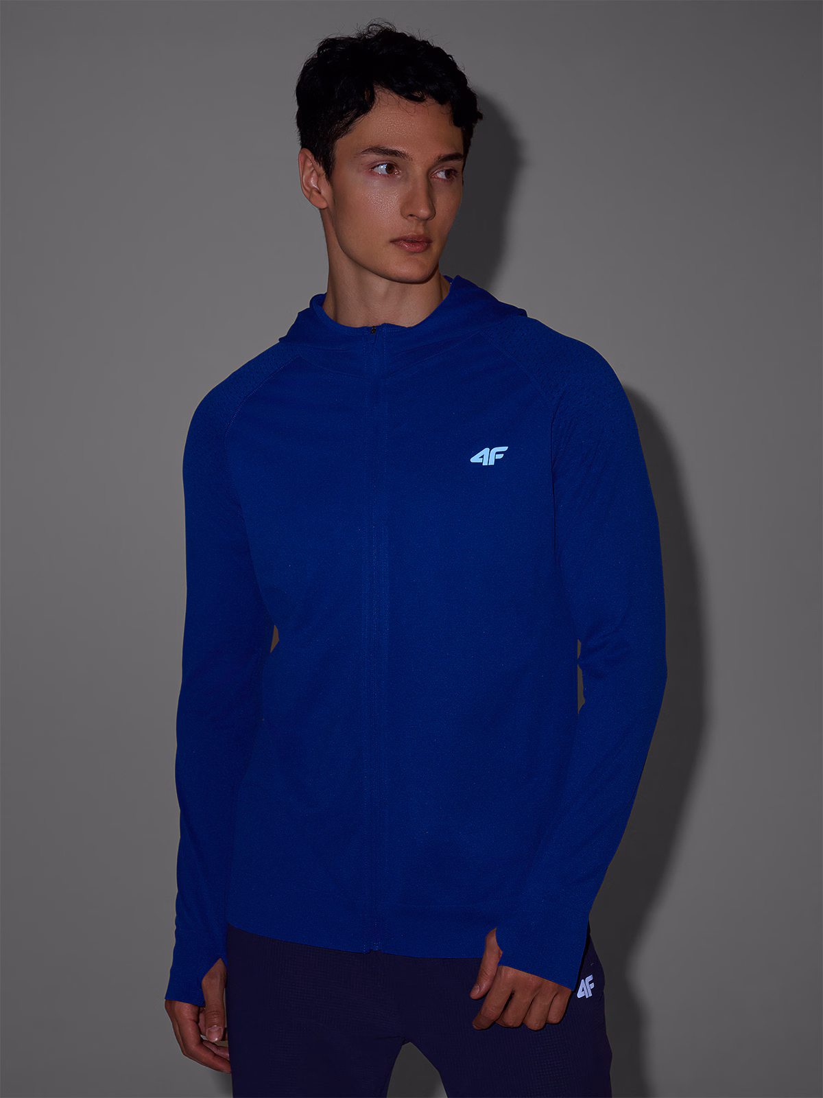 Bluza do biegania w terenie szybkoschnąca męska - szara