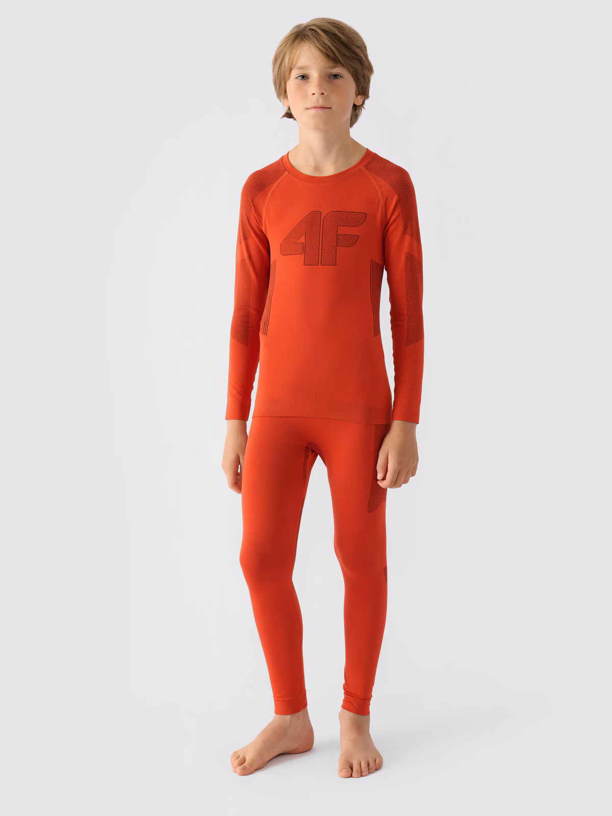 Bielizna termoaktywna bezszwowa komplet dziecięca - czerwona