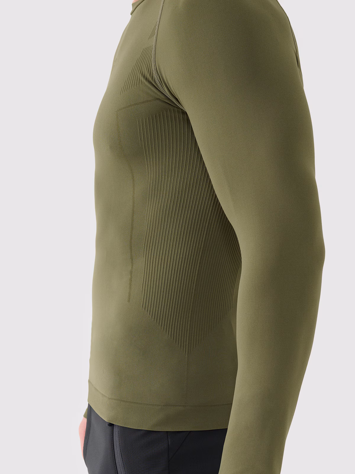 Bielizna termoaktywna bezszwowa (góra) męska - czarna