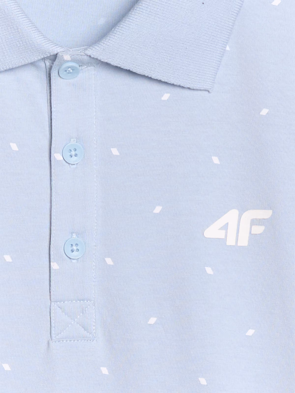 Koszulka polo regular z nadrukiem męska - biała