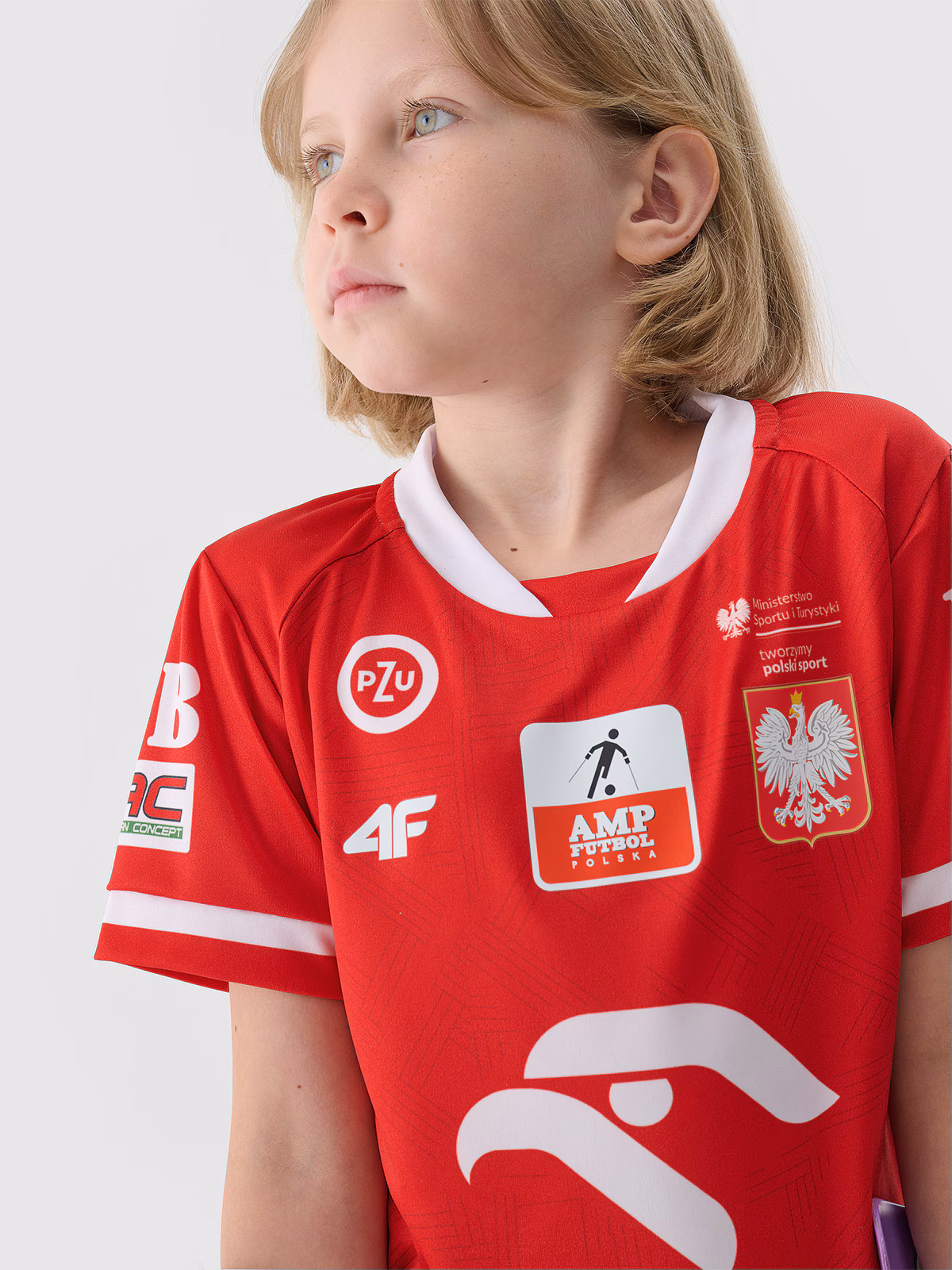 Koszulka replika wyjazdowa AMP Futbol dziecięca - czerwona