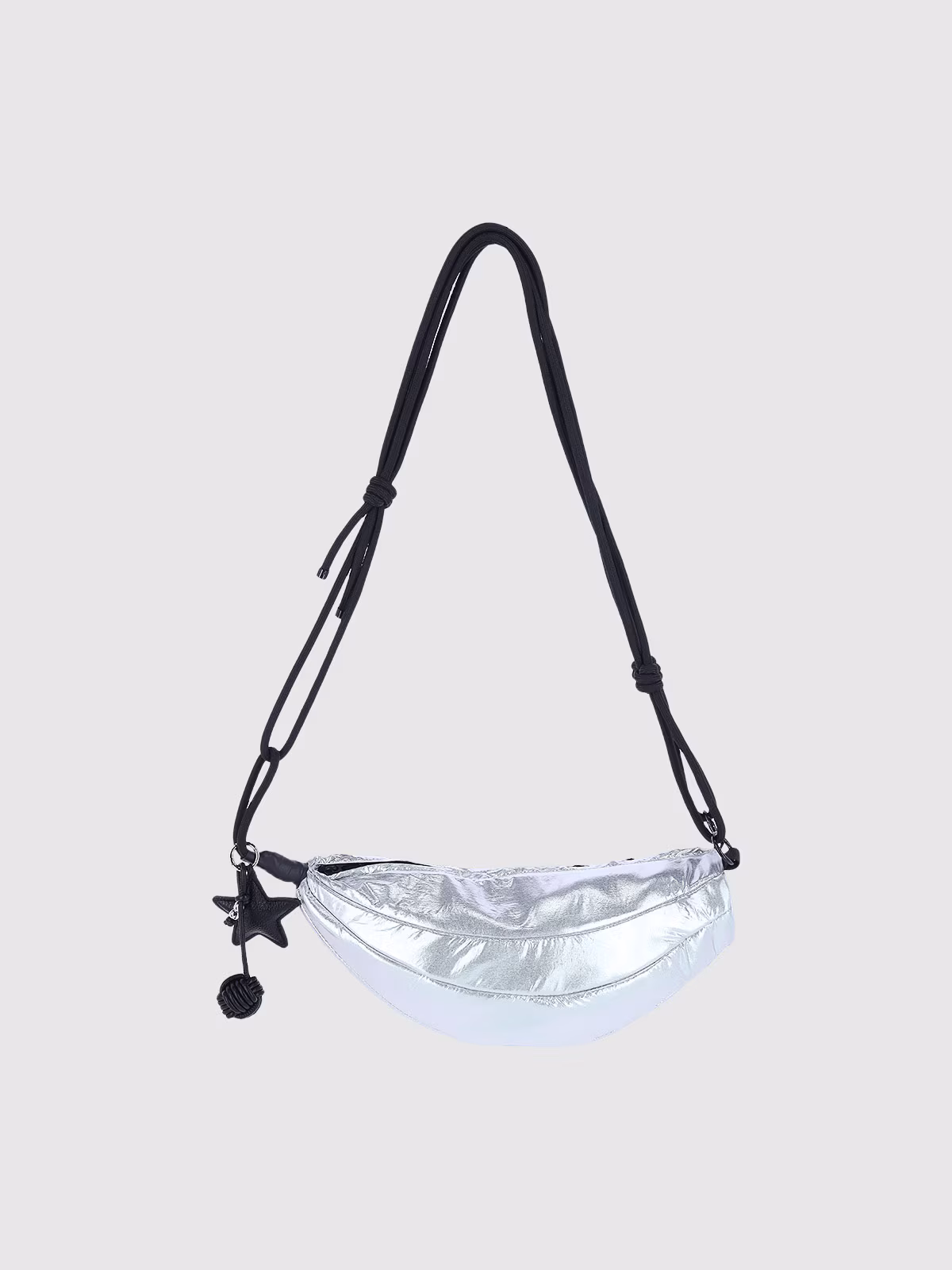 Plecak miejski z brelokiem (5 L) - srebrny