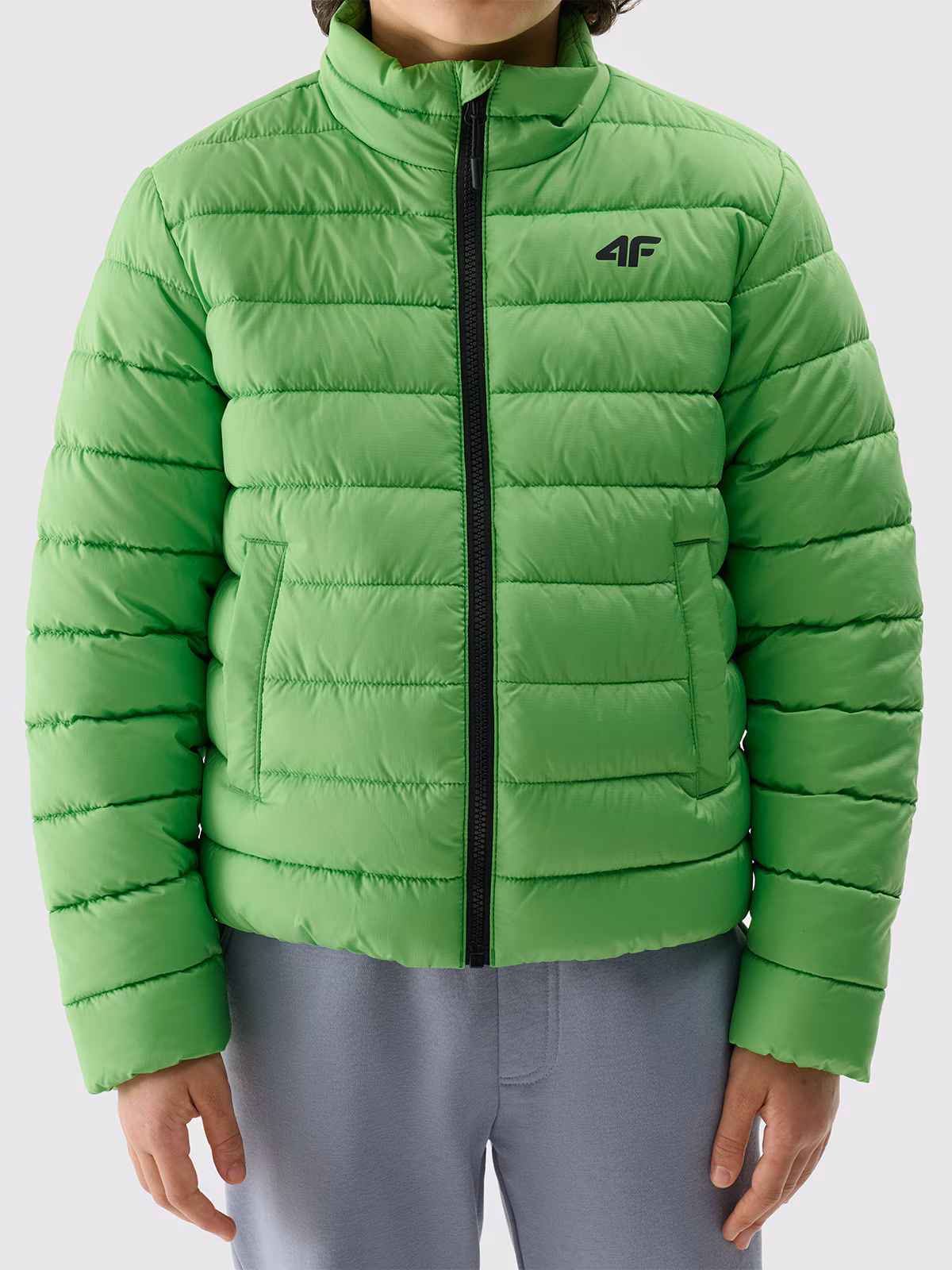 Kurtka puchowa z wypełnieniem syntetycznym chłopięca - zielona