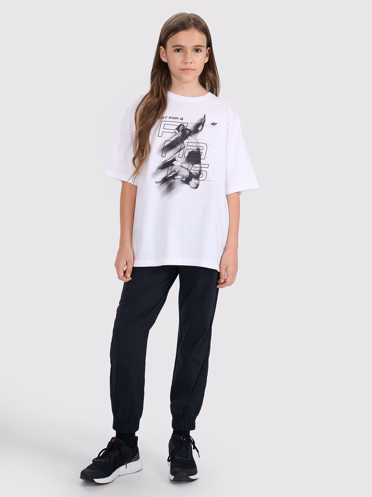 T-shirt regular z nadrukiem dziecięcy - biały