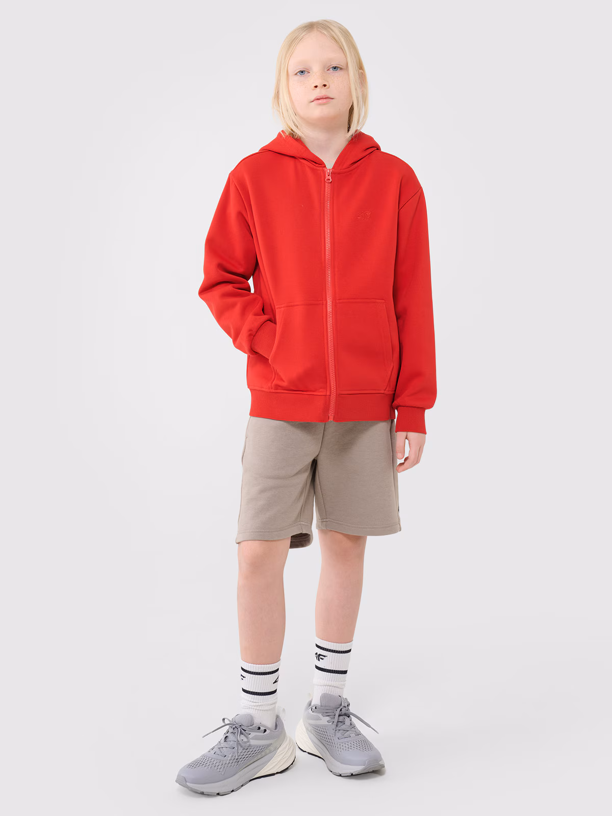 Bluza dresowa rozpinana z kapturem chłopięca - niebieska