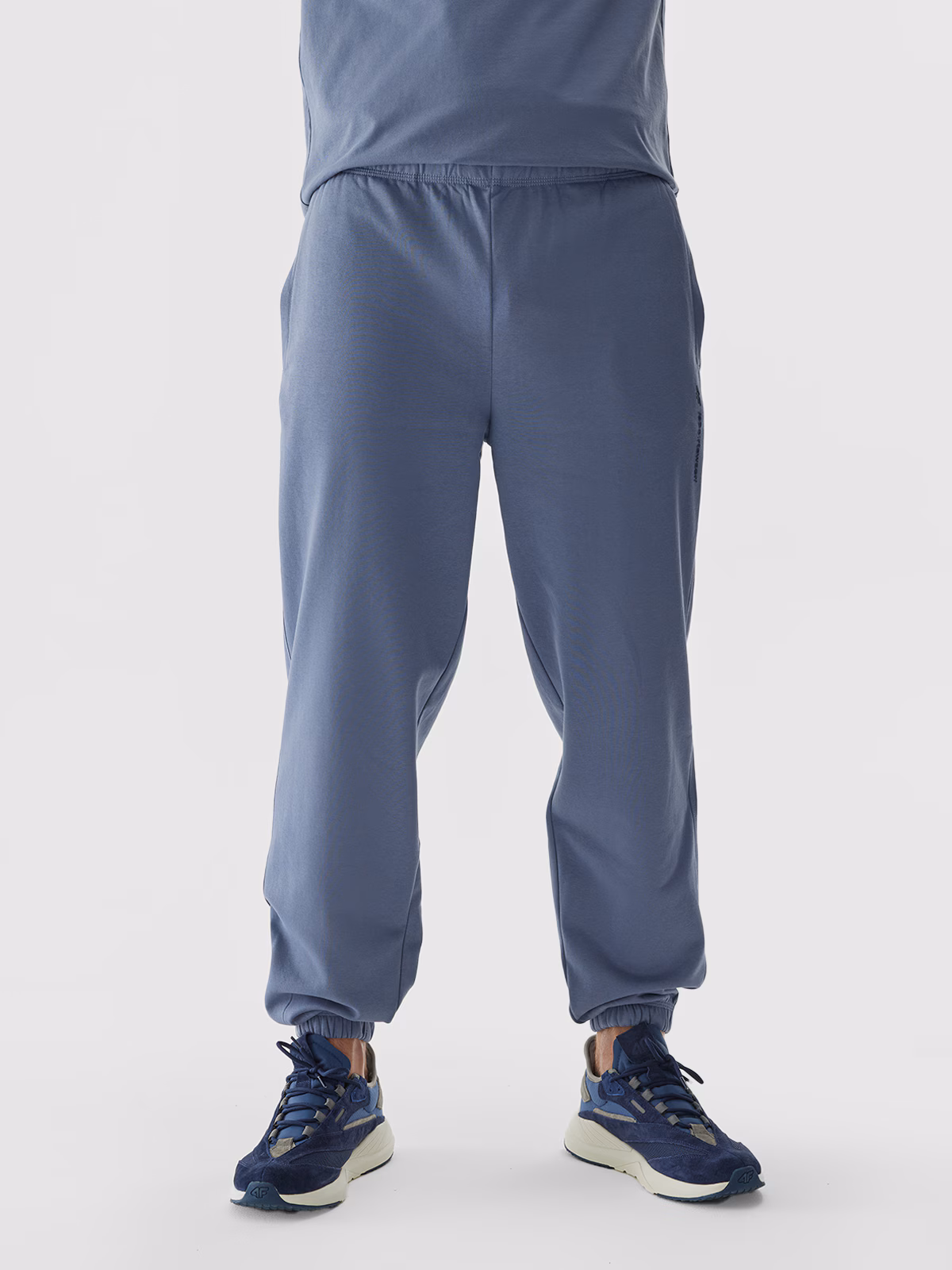 Spodnie dresowe joggery męskie - niebieskie