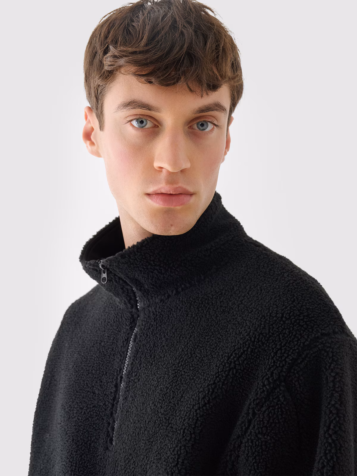 Polar sherpa nierozpinany ze stójką męski Outhorn - czarny