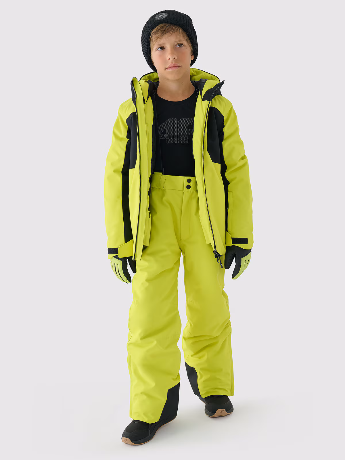 Kurtka narciarska membrana 8000 chłopięca - czarna